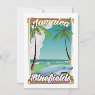 Bluefields, Jamaika Beach Ferien-Poster. Einladung