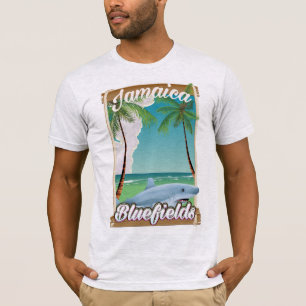 Bluefields, Jamaika Beach Ferien Poster. T-Shirt