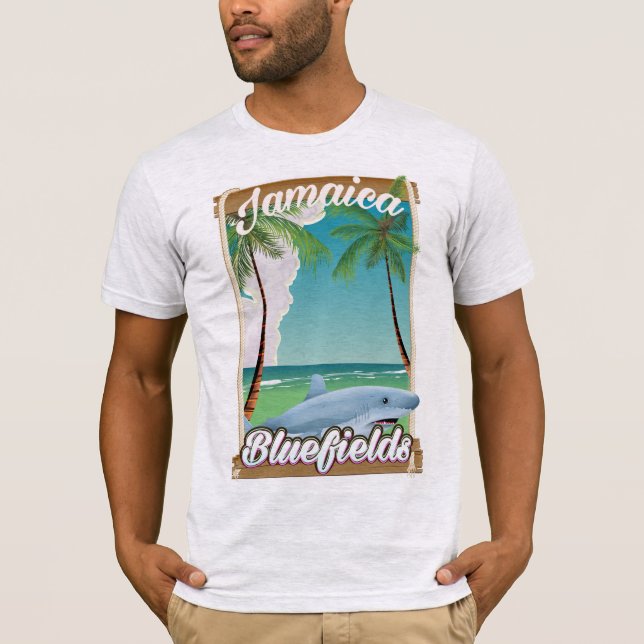 Bluefields, Jamaika Beach Ferien Poster. T-Shirt (Vorderseite)