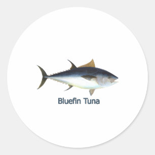 Bluefin-Thunfisch (betitelt) Runder Aufkleber