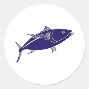 Bluefin-Thunfische Runder Aufkleber