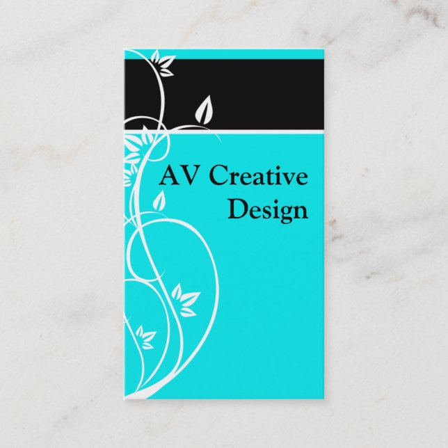 BlueFlourish - besonders angefertigt Visitenkarte (Vorderseite)