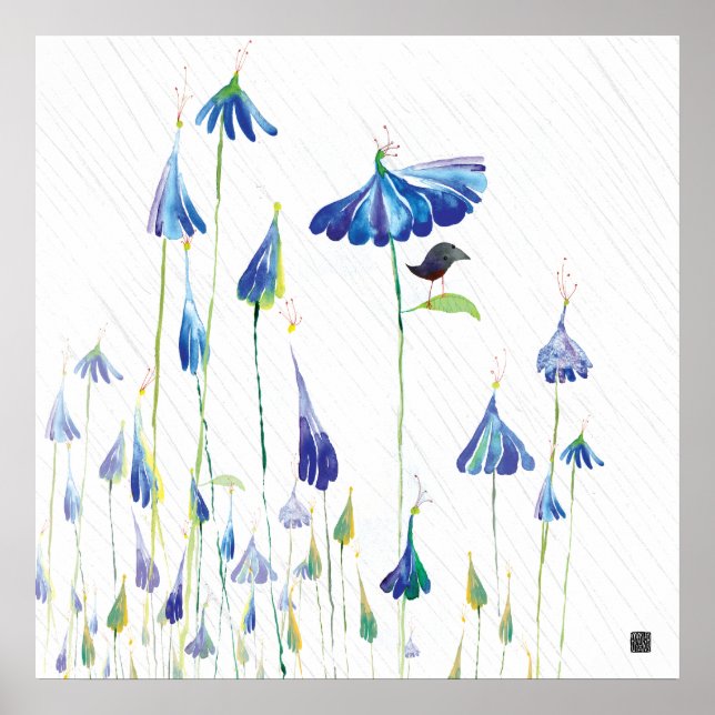 BLUEFLOWERRAIN POSTER (Vorne)