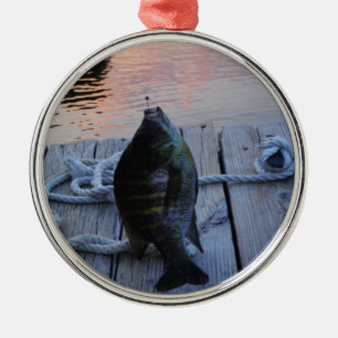 Bluegill bei Sonnenuntergang Lake Arrowhead Ornament Aus Metall