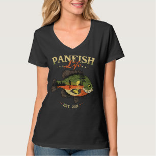 Bluegill Fischen Kunst - Vintage Art Panfish Leben T-Shirt