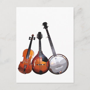 Bluegrass-Band gefiltert Postkarte