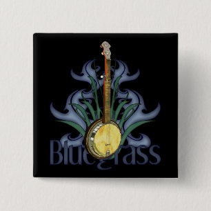 Bluegrass-Banjo-Design-Knöpfe Button