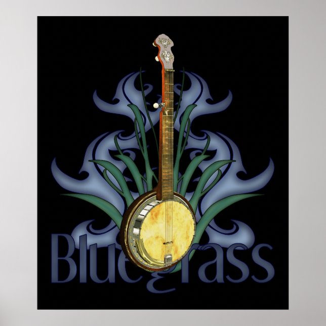 Bluegrass Banjo Design Poster (Vorne)
