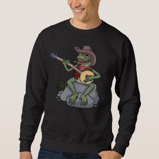 Bluegrass Banjo Frog Country Music Gift Banjo Sweatshirt (Vorderseite)