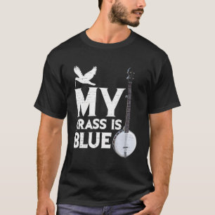 Bluegrass Banjo Mein Grass ist blaue Liebe Banjos T-Shirt