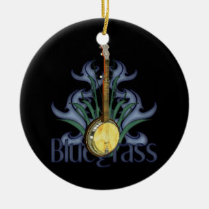 Bluegrass-Banjo-personalisierte Verzierung Keramikornament