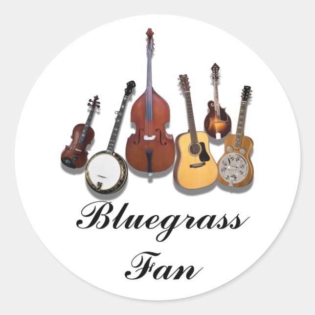 BLUEGRASS FAN-STICKER RUNDER AUFKLEBER (Vorderseite)