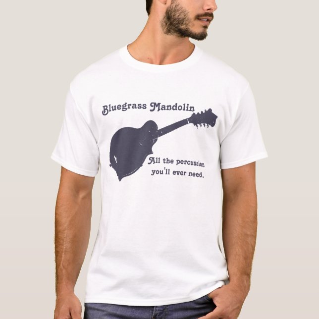 Bluegrass-Mandoline - das ganzes Schlagzeug, das T-Shirt (Vorderseite)