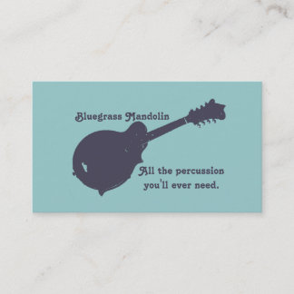 Bluegrass-Mandoline - das ganzes Schlagzeug, das Visitenkarte