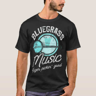 Bluegrass Music Guitar Player und Funny Banjo Inst T-Shirt