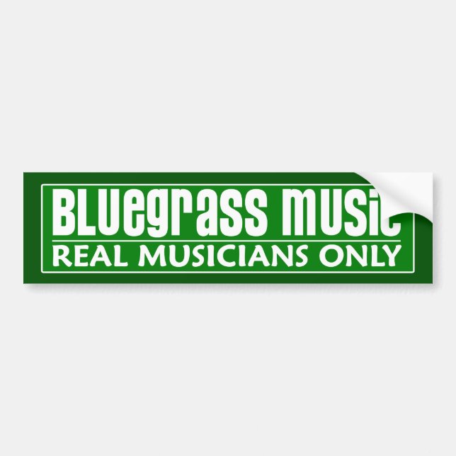 Bluegrass Music Real - Autoaufkleber (Vorne)