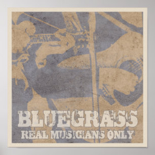 Bluegrass Music Real Musicians nur gestört Poster