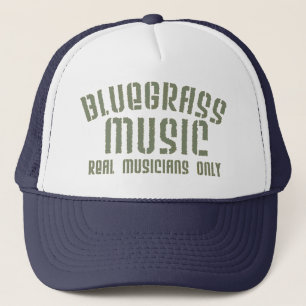 Bluegrass Music Real Musicians Only Old Time Text Truckerkappe