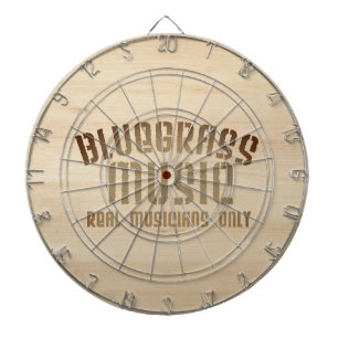 Bluegrass Music Real Musicians Only Old Time Wood Dartscheibe