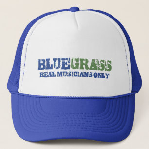Bluegrass Music Real Musicians Only Rast Text Truckerkappe