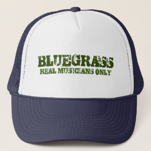 Bluegrass Music Real Musicians only Rough Text Truckerkappe