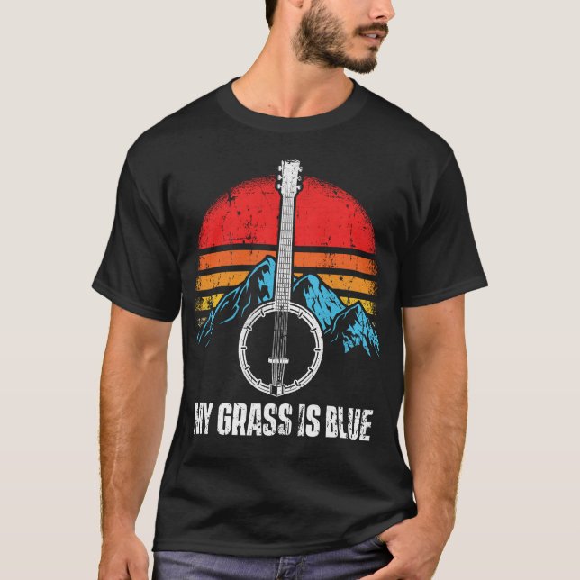 Bluegrass Musical Banjo Player Music Mountains T-Shirt (Vorderseite)