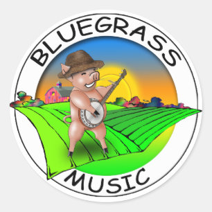 Bluegrass-Musik Runder Aufkleber