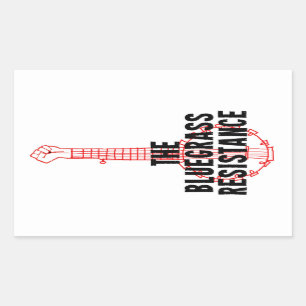 Bluegrass-Widerstandsaufkleber Rechteckiger Aufkleber