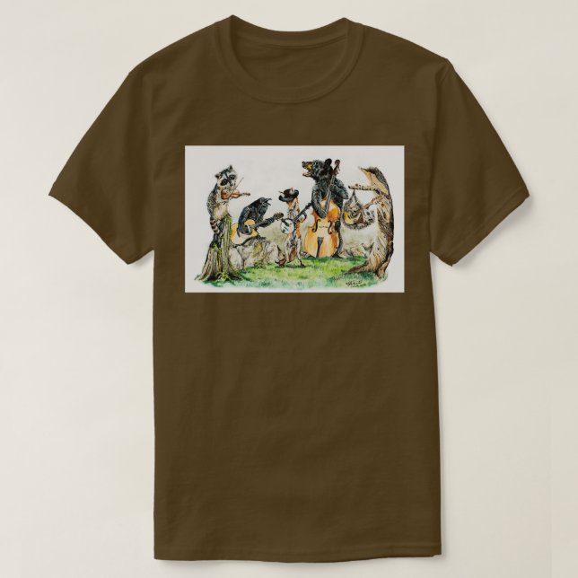 Bluegrass-Wildtiermusik  T-Shirt (Design vorne)