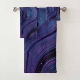 BlueGreen Gray Lila Red Pink Marmorhandtuch Sets