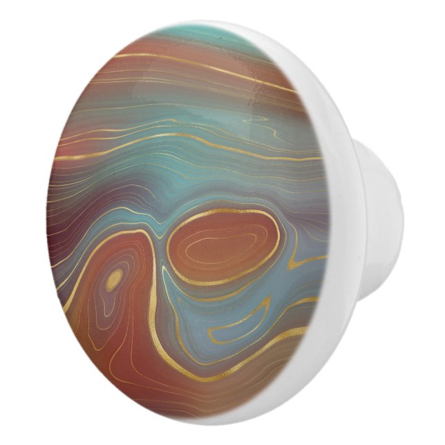 BlueGreen Gray PurpleRosa Keramik Drawer Pulls Keramikknauf (Rechts)