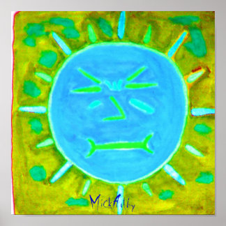 BlueGreenSun-Poster Poster