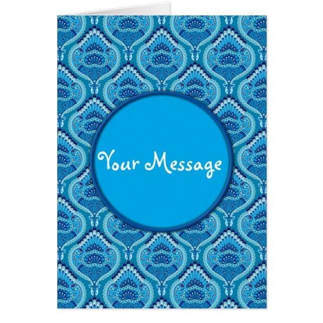 Blueish - Feathered Paisley (Vorne)