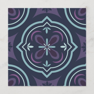 blueish floral tiling pattern hinweiskarte