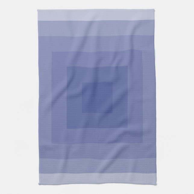 Blueish Lila Square Geometric Handtuch (Vertikal)