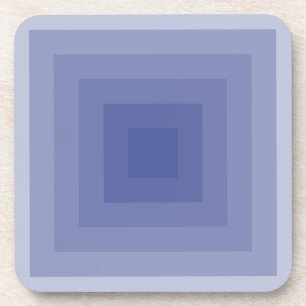 Blueish Lila Square Geometric Untersetzer