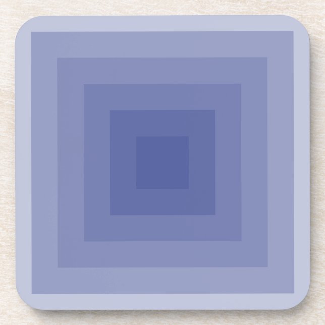 Blueish Lila Square Geometric Untersetzer (Vorderseite)