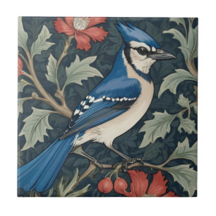 Bluejay Bird William Morris Stil RichBlue Jay Fliese