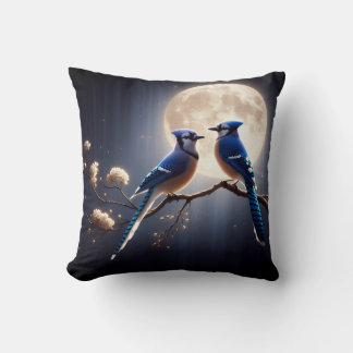 Bluejay Whisper – Tranquil Forest Songbird Art Kissen
