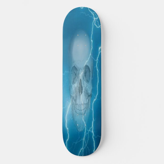 BLUELIGHTNING SKULL SKATEBOARD (Vorderseite)