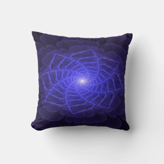BlueLotus Fractal Flower Throw Pillow Kissen