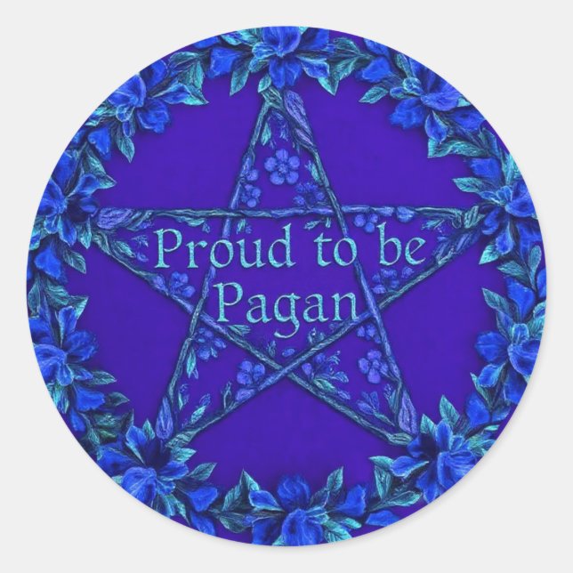 BluePaganPride Runder Aufkleber (Vorderseite)