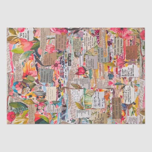 Bluepapier Collage Mixed Media Tissue Paper Seidenpapier (Vorderseite)