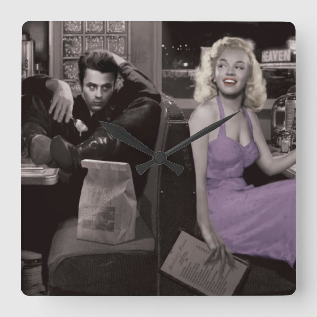 Blueplate Quadratische Wanduhr (Vorderseite)