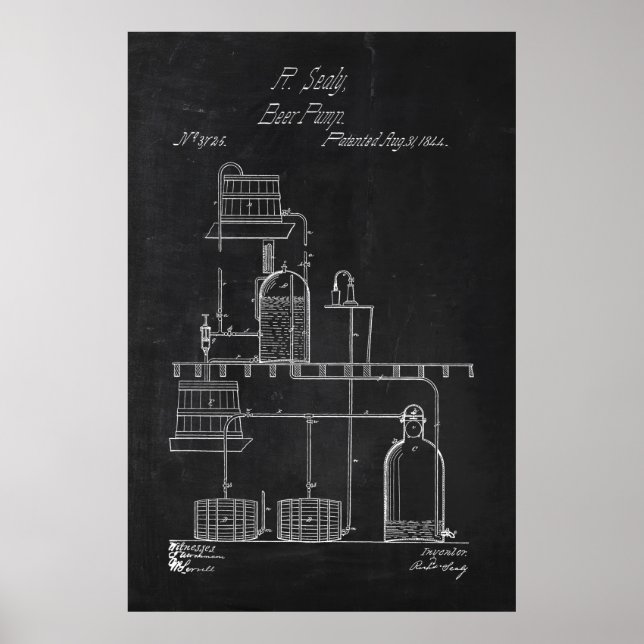 Blueprint-Bierfabrik Poster (Vorne)