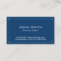 Blueprint Biological Chemist Business Card