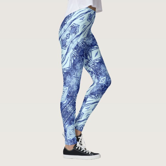 Blueprint Blue Diagonal Leggings (Rechts)
