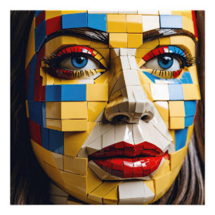 "Blueprint of Humanity" - ein kubistisches Portrai Fotodruck