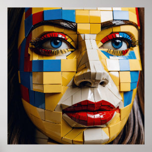 "Blueprint of Humanity" - ein kubistisches Portrai Poster