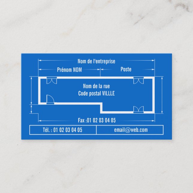 blueprint visitenkarte (Vorderseite)